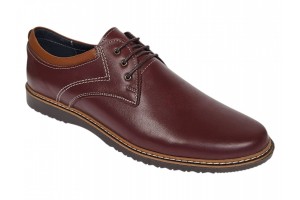 Oferta Marimea 42 Pantofi barbati casual din piele naturala Bordeaux - LGKR30GRENA